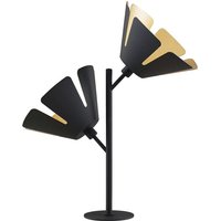Lucande - gebraucht] Jemmily Tischleuchte Schreibtischlampe Lampe Zweiflammig Schwarz Gold B-Ware von LUCANDE