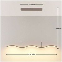 Gebraucht] Lucande Led Hängelampe Brama Hängeleuchte Wohnzimmerlampe Lampe Led Wellenför605 B-Ware von LUCANDE