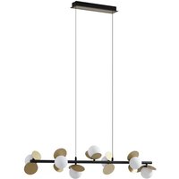 Lucande - gebraucht] Led Hängelampe Pallo Schwarz Gold Glas Deckenlampe Lampe Leuchte Spot921 B-Ware von LUCANDE