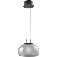 Lucande - gebraucht] Led Hängeleuchte Dain Hängelampe Deckenlampe 1 Flammig Rauchgrau Glas B-Ware von LUCANDE