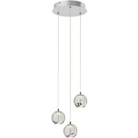 Gebraucht] Lucande Led Pendelleuchte Hayley Hängeleuchte Deckenlampe Lampe 3 Flammig Chrom B-Ware von LUCANDE