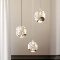 Gebraucht] Lucande Led Pendelleuchte Hayley Hängeleuchte Deckenlampe Lampe 3 Flammig Chrom B-Ware von LUCANDE