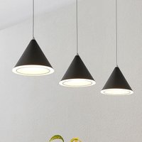 Lucande - gebraucht] Livan Led Hängeleuchte Lampe Leuchte Hängelampe a++ 8 w Schwarz 3 Fl. 448 B-Ware von LUCANDE