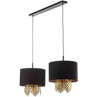 Lucande - gebraucht] Malviras Stoff Hängelampe Blattdeko Hängeleuchte Leuchte Lampe Spot E27 B-Ware von LUCANDE
