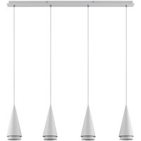 Lucande - gebraucht] Naoh Hängeleuchte Deckenlampe Lampe Leuchte Aluminium 4 Fl. E27 Weiß376 B-Ware von LUCANDE