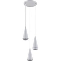 Lucande - gebraucht] Naoh Hängeleuchte Hängelampe Pendelleuchte Lampe Rondell 3 Flg. E27 Weiß B-Ware von LUCANDE