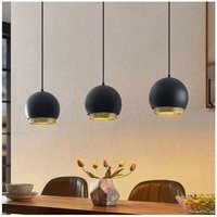 Lucande - gebraucht] Sivanel Hängeleuchte Hängeleuchte Lampe Leuchte Dreiflammig Gold Schwarz B-Ware von LUCANDE