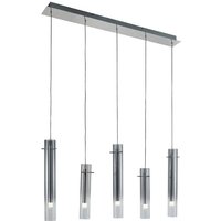 Lucande - gebraucht] Led Deckenleuchte Korvitha 5 Flammig Grau Glas Deckenlampe Lampe Spot B-Ware von LUCANDE