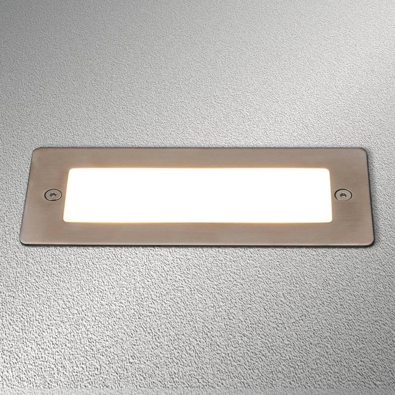 Lucande LED-Wandeinbauleuchte Holly, 17 cm, Edelstahl von LUCANDE