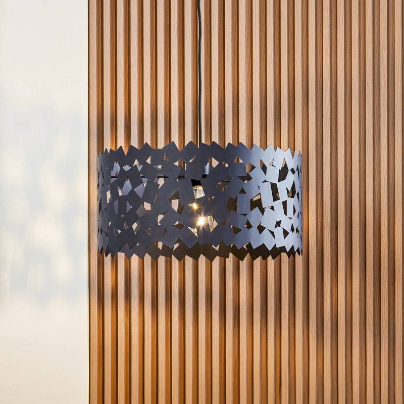 Lucande Hängeleuchte Aeloria, schwarz, Ø 45 cm, Eisen, E27 von LUCANDE