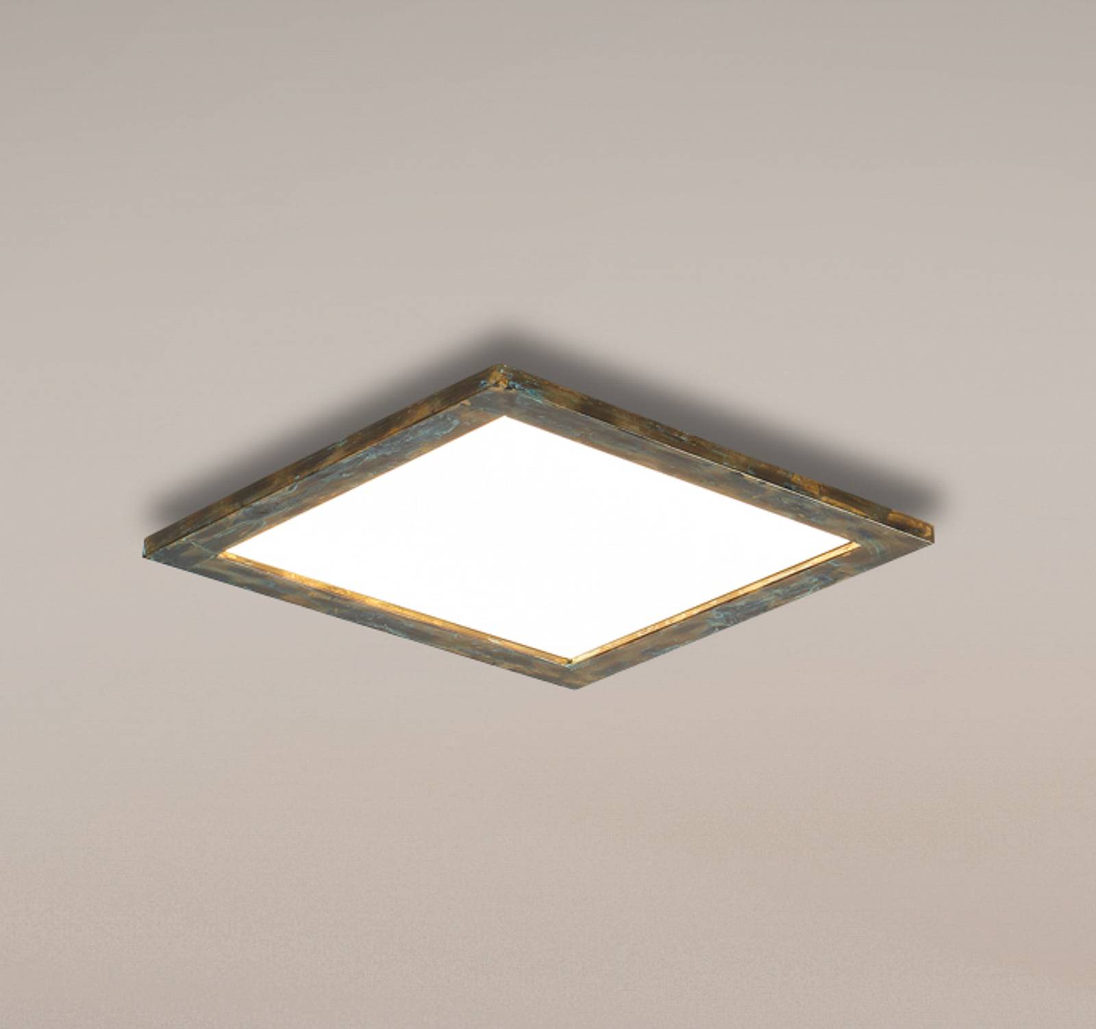 Quitani LED-Panel Aurinor, goldfarbig patiniert, 45 cm von quitani