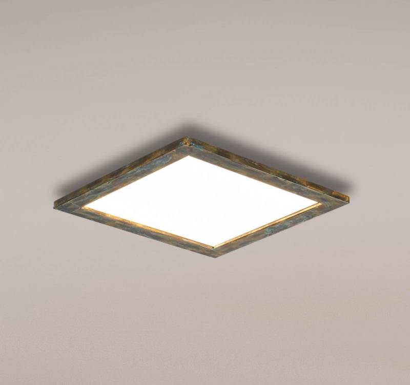 Quitani LED-Panel Aurinor, goldfarbig patiniert, 45 cm von Quitani