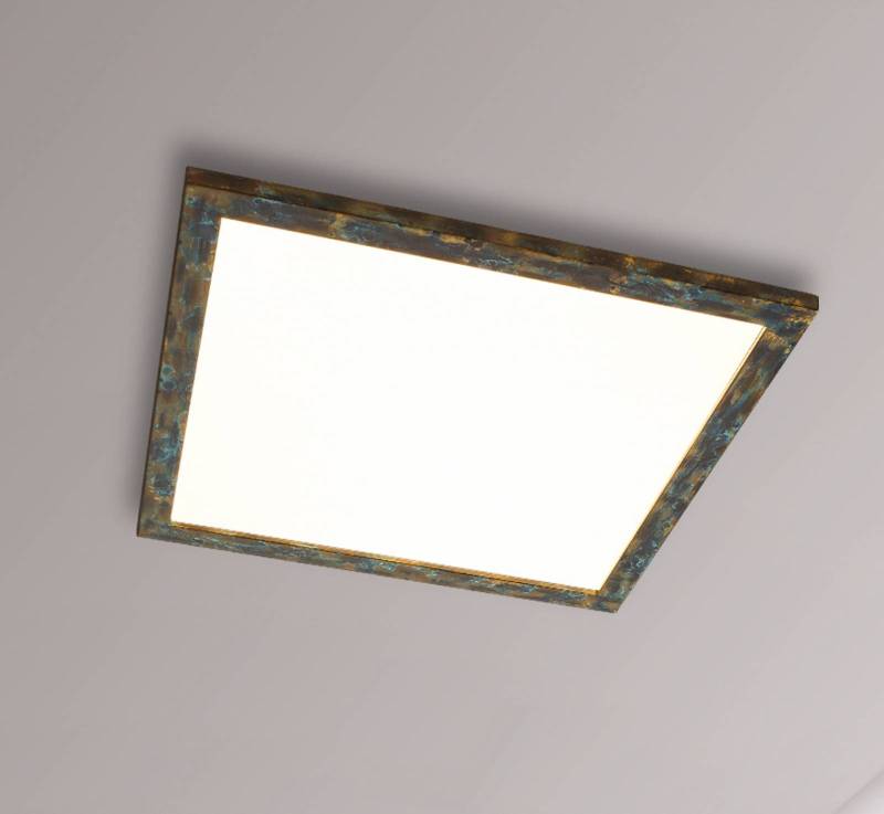 Quitani LED-Panel Aurinor, goldfarbig patiniert, 68 cm von Quitani