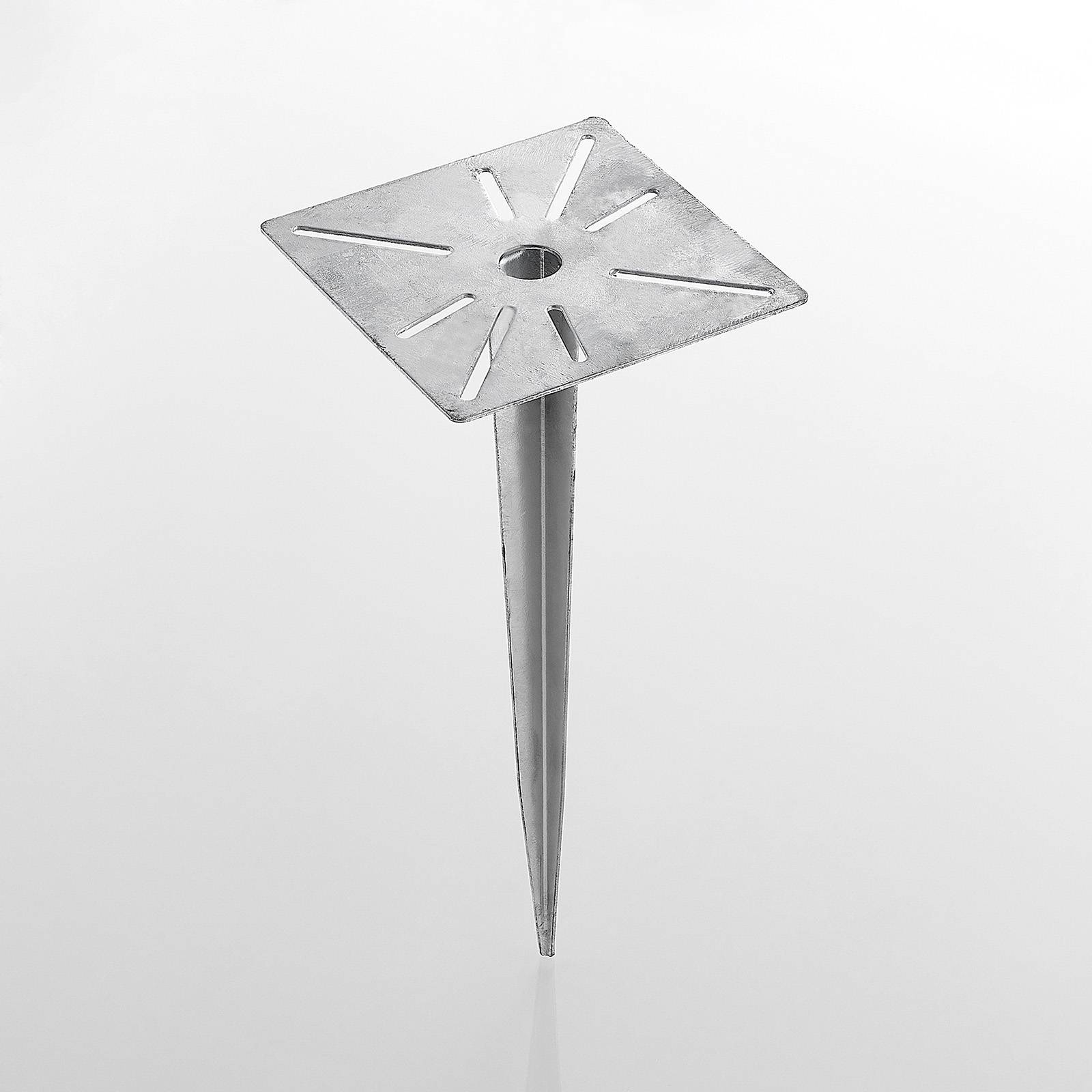 Lucande Erdspieß Cadis, silberfarben, Metall, 38 cm hoch von LUCANDE