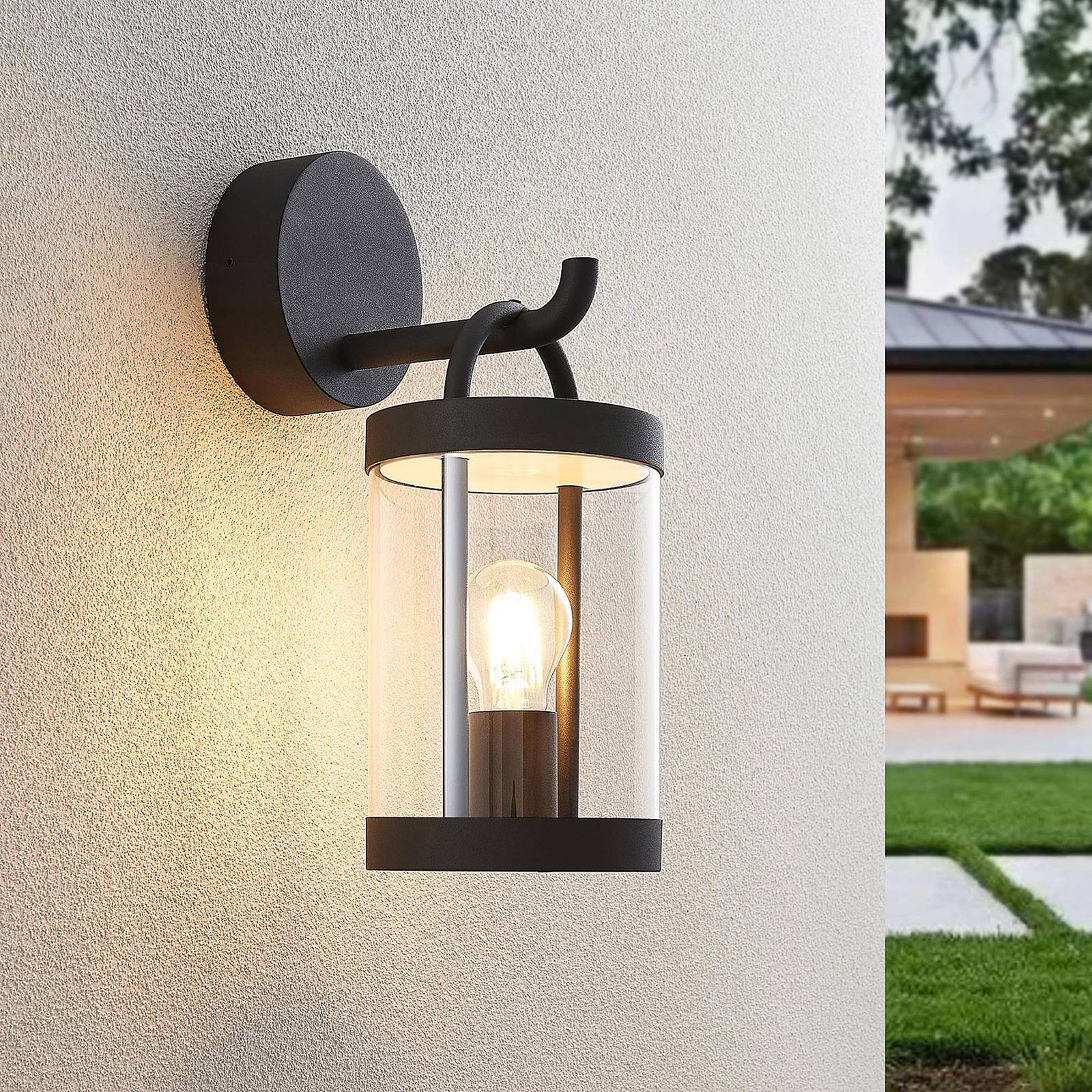 Lucande Außenwandlampe Cassian, 2er-Set, anthrazit, IP54 Lucande Außenwandlampe Cassian, 2er-Set, anthrazit, IP54 von LUCANDE