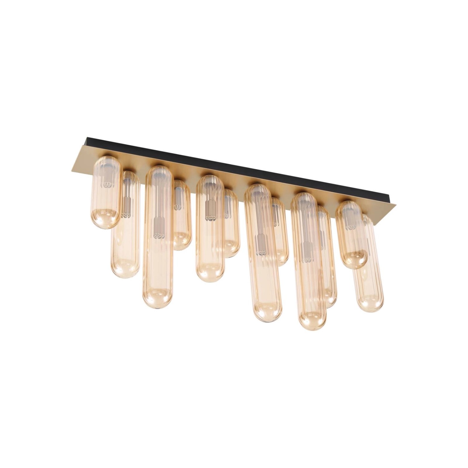 Lucande Deckenlampe Freylin 10020470 Retro Vintage Antik in Creme aus Glas 12-flammig G9 Wohnzimmerleuchte von LUCANDE