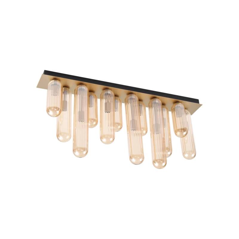 Lucande Deckenlampe Freylin 10020470 Retro Vintage Antik in Creme aus Glas 12-flammig G9 Wohnzimmerleuchte von LUCANDE