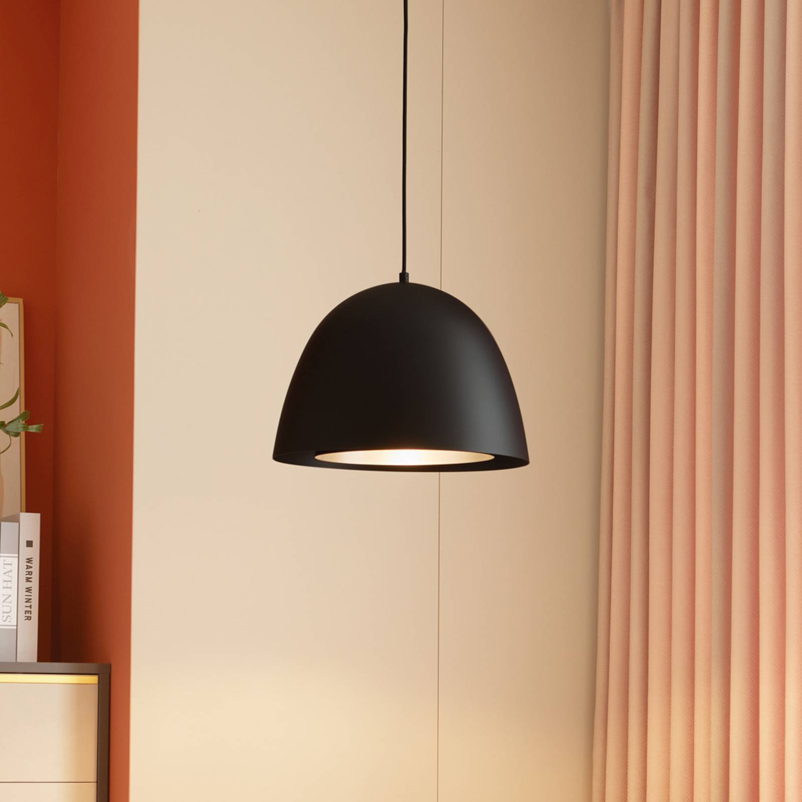 Lucande Hängeleuchte Delarion, schwarz/silber, Aluminium von LUCANDE
