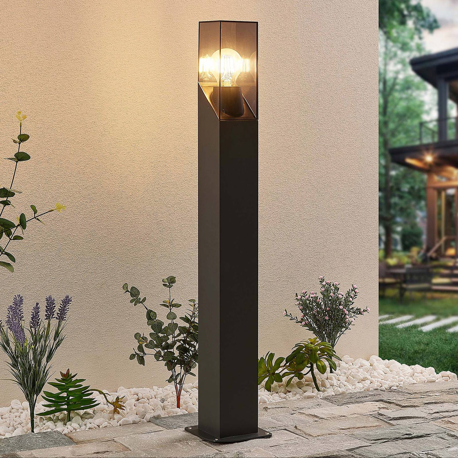 Lucande Wegeleuchte Fiola, 80 cm, anthrazit, IP54 von LUCANDE
