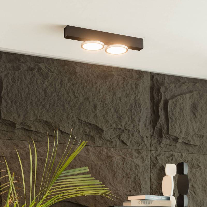 Lucande Kellino Deckenleuchte, 2-flammig, schwarz von LUCANDE