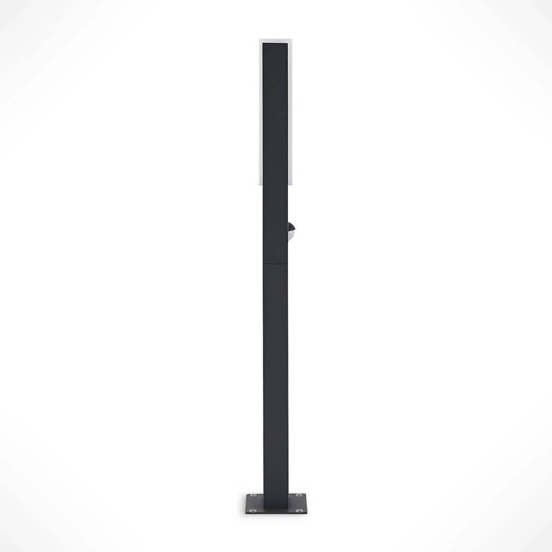 Lucande LED Außenleuchte Virgalia 9619221 mit Bewegungsmelder Spritzwassergeschützt Modern in Schwarz aus Aluminium 1-flammig von LUCANDE