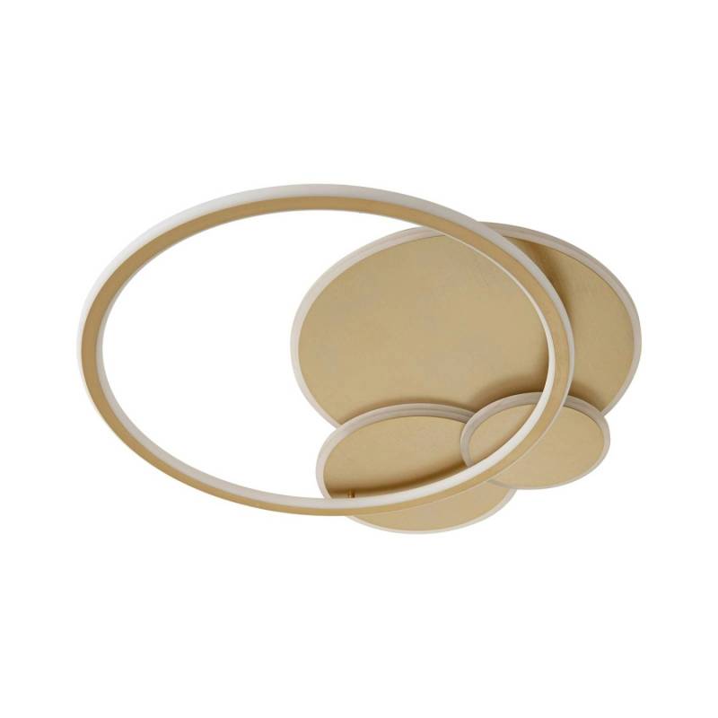 Lucande LED Deckenlampe Circulo 10041727 Dimmbar Modern in Gold Messing aus Metall 4-flammig Wohnzimmerleuchte von LUCANDE