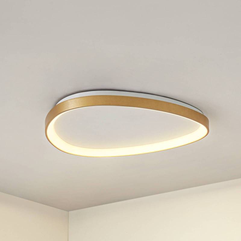 Lucande LED-Deckenleuchte Asken, 61 cm, gold, CCT, dimmbar von LUCANDE