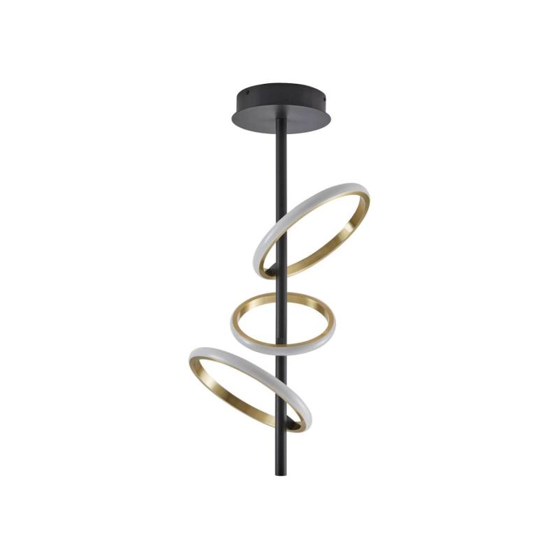 Lucande LED Deckenleuchte Madu 10020447 Modern in Schwarz aus Metall 3-flammig Wohnzimmerleuchte von LUCANDE
