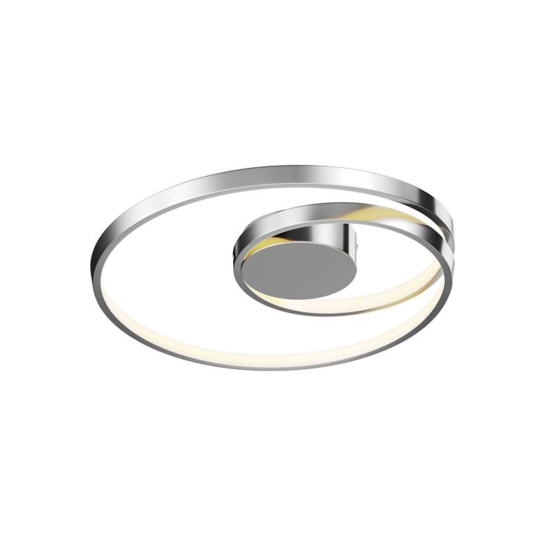 Lucande LED Deckenleuchte Maire 9624937 Dimmbar Modern in Chrom aus Aluminium 1-flammig Wohnzimmerleuchte von LUCANDE