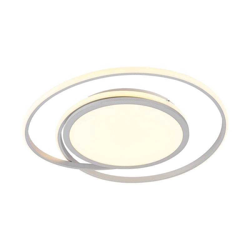 Lucande LED Deckenleuchte Noud 9956107 Dimmbar mit Leselampe Modern in Alu aus Metall 1-flammig Schlafzimmerleuchte von LUCANDE