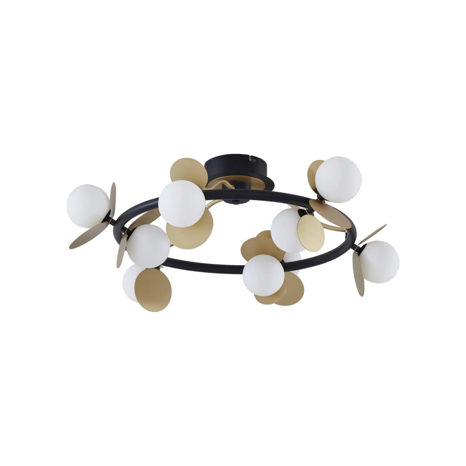 Lucande LED Deckenleuchte Pallo 10020077 Dimmbar Modern in Schwarz aus Metall 9-flammig Wohnzimmerleuchte Lucande LED Deckenleuchte Pallo 10020077 Dimmbar Modern in Schwarz aus Metall 9-flammig Wohnzimmerleuchte von LUCANDE