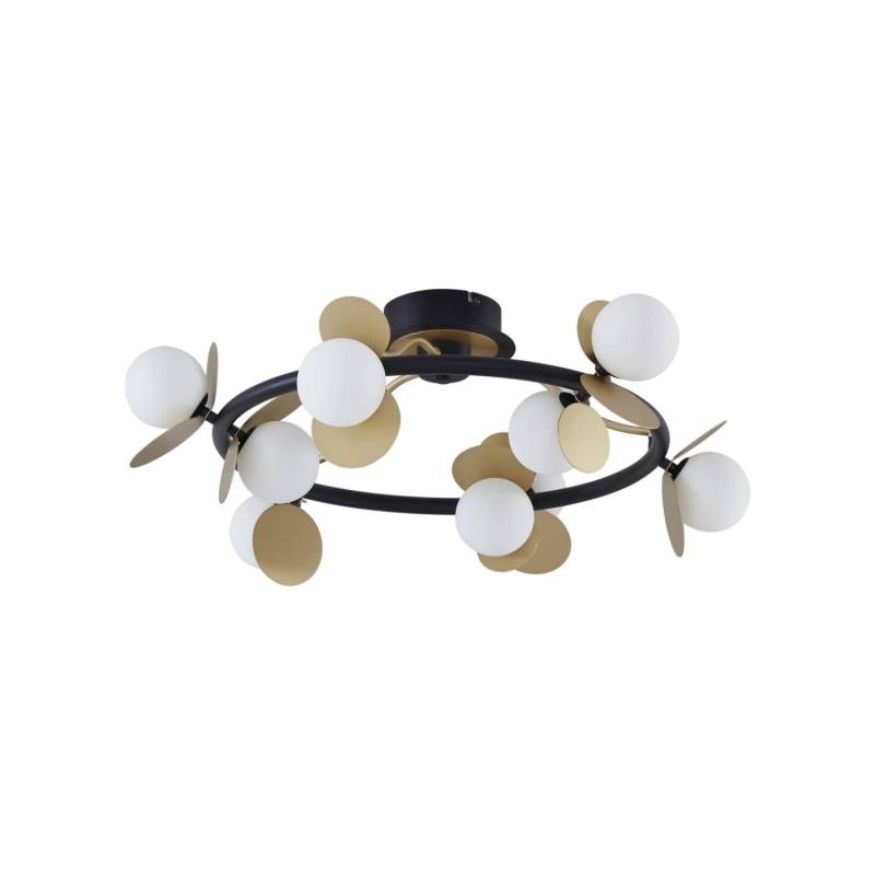 Lucande LED Deckenleuchte Pallo 10020077 Dimmbar Modern in Schwarz aus Metall 9-flammig Wohnzimmerleuchte Lucande LED Deckenleuchte Pallo 10020077 Dimmbar Modern in Schwarz aus Metall 9-flammig Wohnzimmerleuchte von LUCANDE