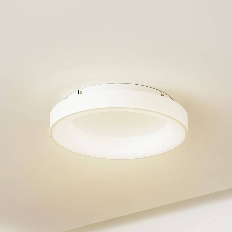 Lucande LED-Deckenleuchte Samvel, Ø 38,4 cm, Weiß, Eisen von LUCANDE