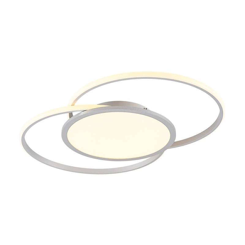 Lucande LED Deckenleuchte Senne 9956105 Dimmbar mit Leselampe Modern in Alu aus Metall 1-flammig Schlafzimmerleuchte von LUCANDE