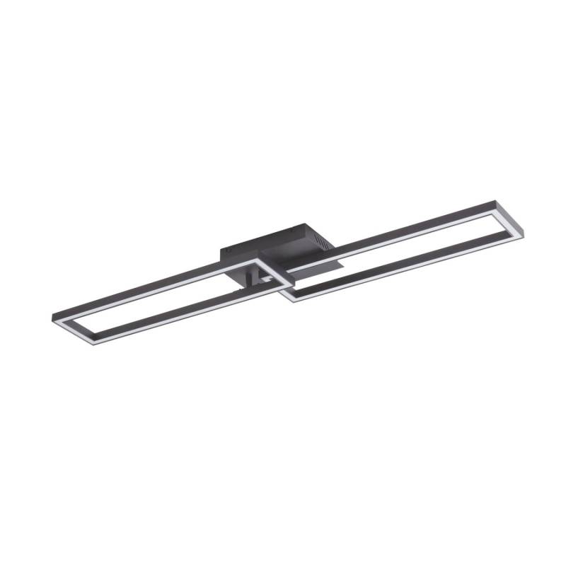 Lucande LED Deckenleuchte Tjado 10013007 Dimmbar Modern in Schwarz aus Metall 2-flammig Wohnzimmerleuchte von LUCANDE