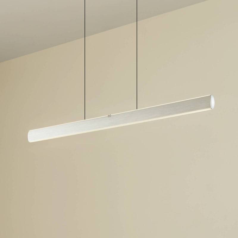 Lucande LED-Hängelampe Arvon, alufarben, 116cm, dimmbar, CCT von LUCANDE