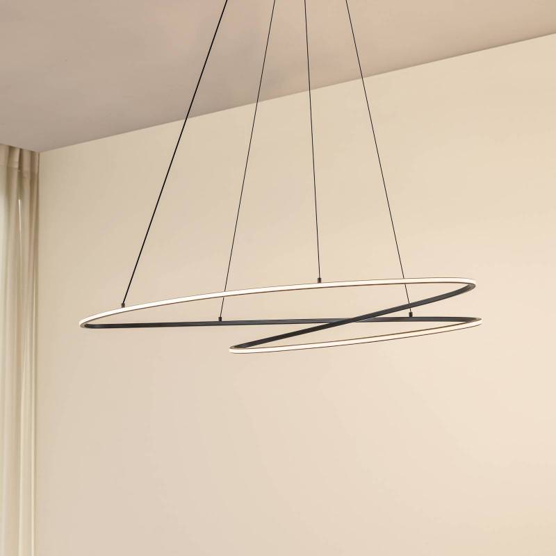 Lucande LED-Hängeleuchte Gavril, 100 cm, schwarz, dimmbar von LUCANDE