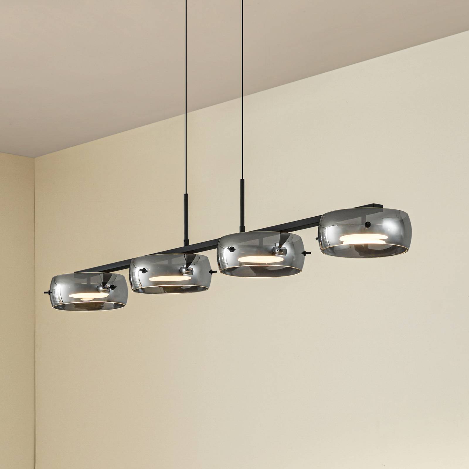 Lucande LED-Hängeleuchte Martis, schwarz, 4-flg., dimmbar Lucande LED-Hängeleuchte Martis, schwarz, 4-flg., dimmbar von LUCANDE