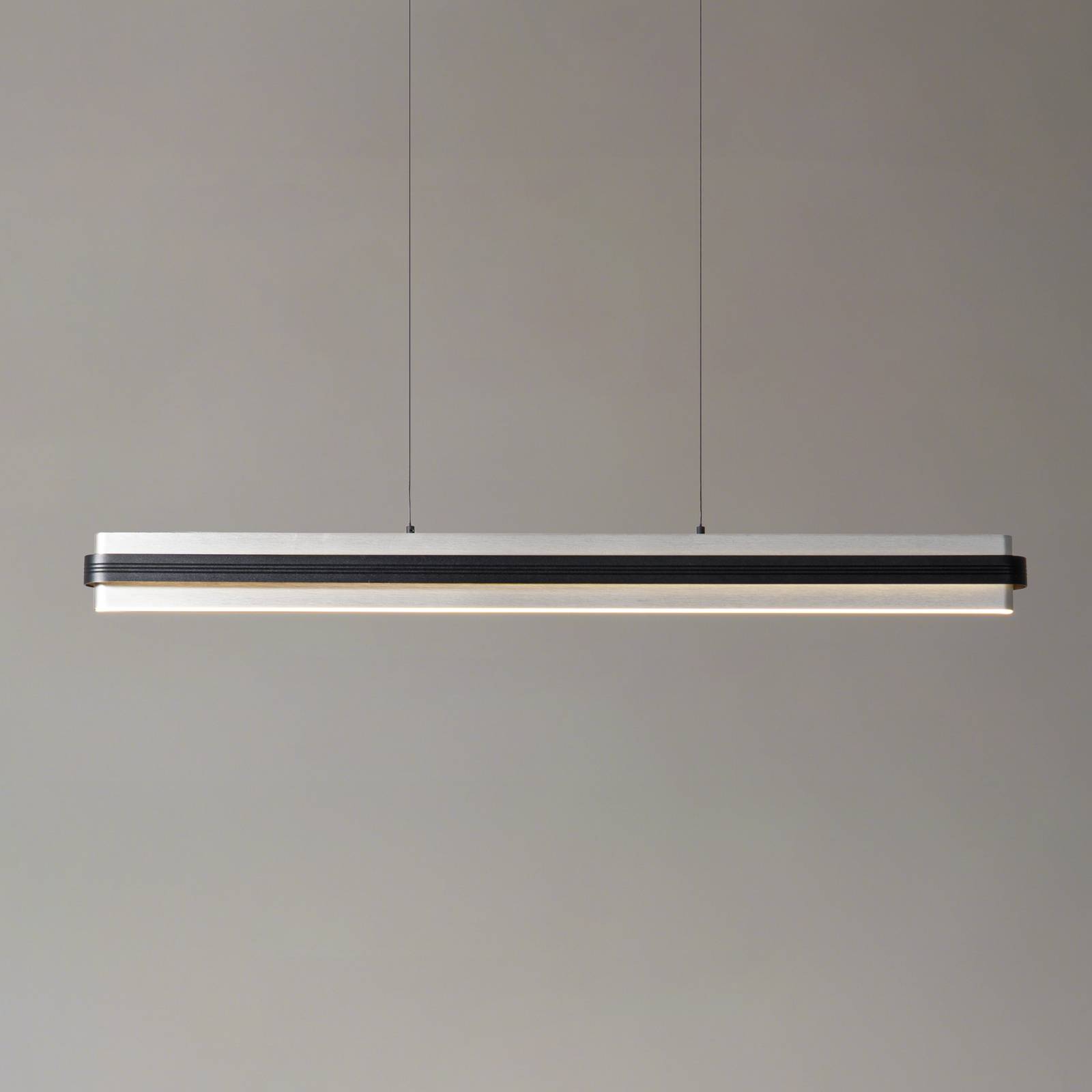 Lucande LED-Hängeleuchte Tarnin, schwarz/nickel, 98 cm Lucande LED-Hängeleuchte Tarnin, schwarz/nickel, 98 cm von LUCANDE