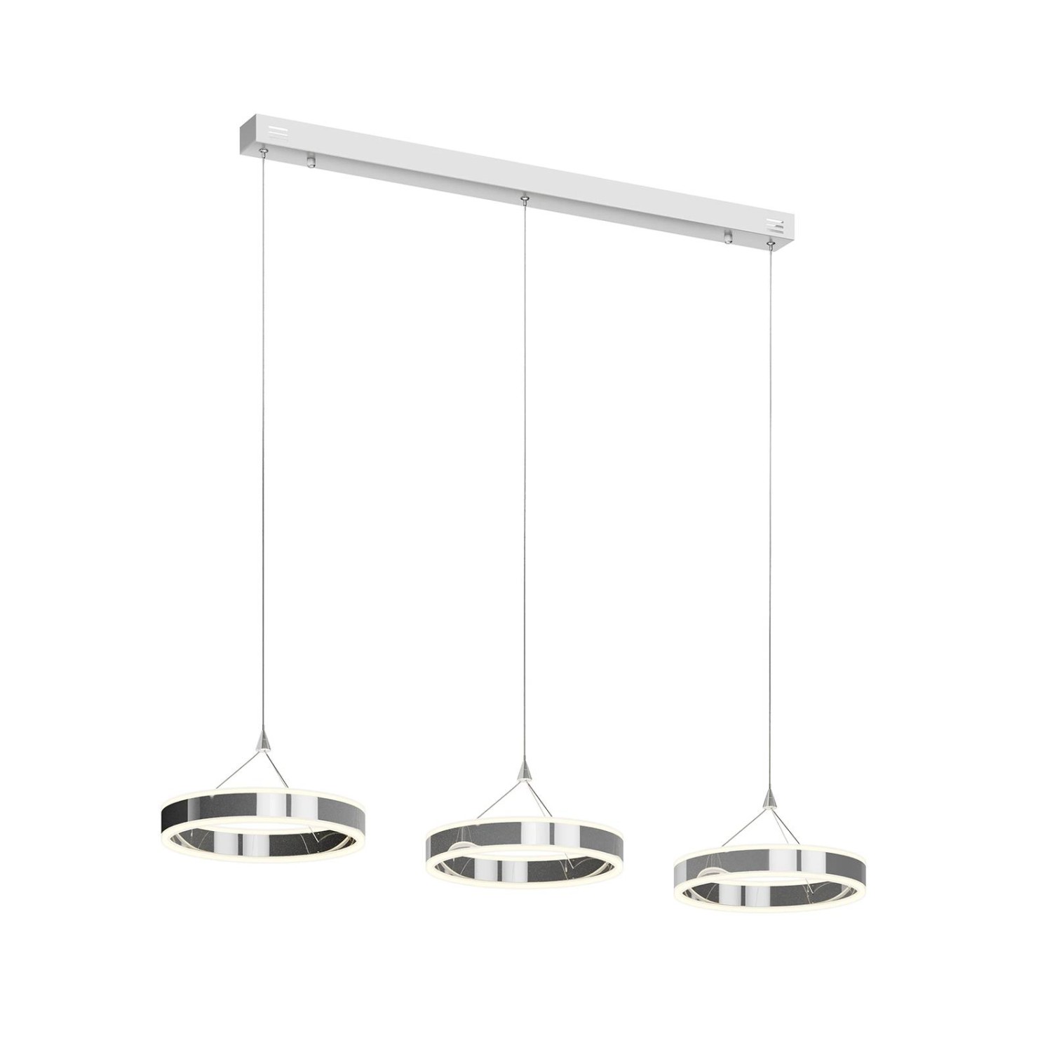 Lucande LED Lyani 9621981 Dimmbar Modern in Chrom aus Metall 3-flammig Wohnzimmerleuchte von LUCANDE