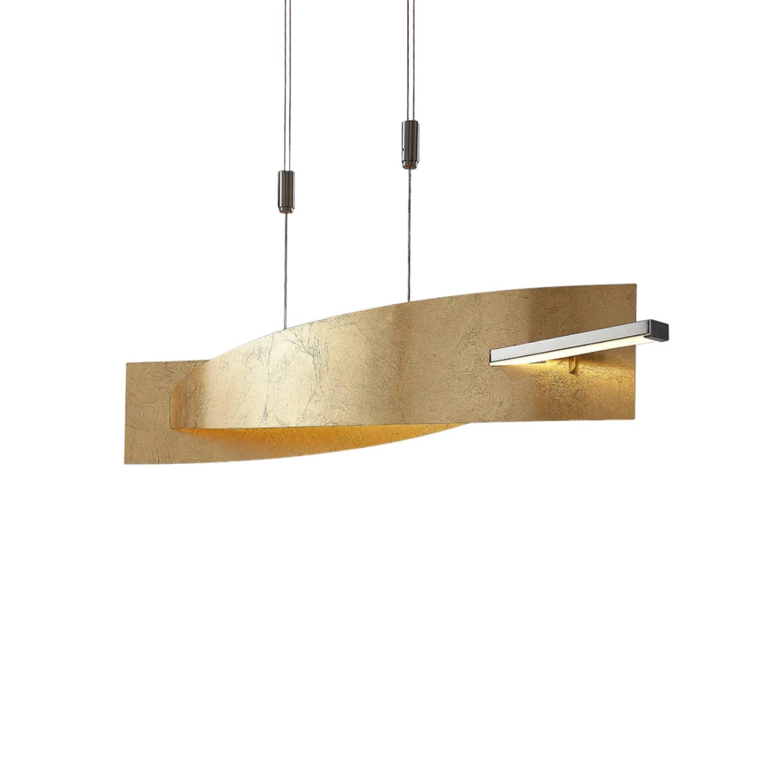 Lucande LED Marija 9639114 Dimmbar Modern in Gold Messing aus Metall 1-flammig Wohnzimmerleuchte von LUCANDE