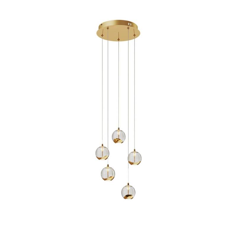 Lucande LED Pendelleuchte Hayley 9624370 Modern in Transparent aus Glas 5-flammig Wohnzimmerleuchte Lucande LED Pendelleuchte Hayley 9624370 Modern in Transparent aus Glas 5-flammig Wohnzimmerleuchte von LUCANDE