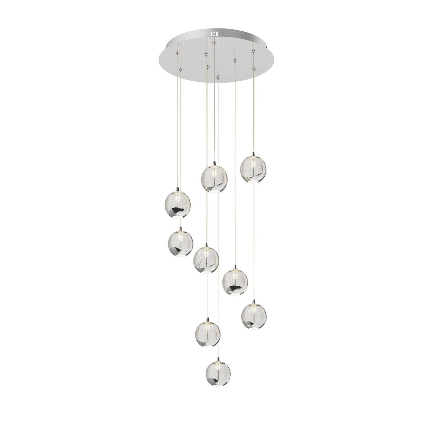 Lucande LED Pendelleuchte Hayley 9626555 Design Modern in Chrom aus Glas 9-flammig Wohnzimmerleuchte Lucande LED Pendelleuchte Hayley 9626555 Design Modern in Chrom aus Glas 9-flammig Wohnzimmerleuchte von LUCANDE