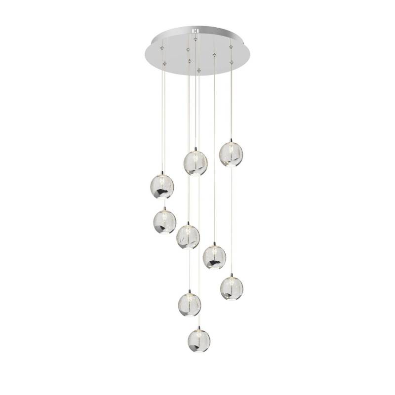 Lucande LED Pendelleuchte Hayley 9626555 Design Modern in Chrom aus Glas 9-flammig Wohnzimmerleuchte Lucande LED Pendelleuchte Hayley 9626555 Design Modern in Chrom aus Glas 9-flammig Wohnzimmerleuchte von LUCANDE
