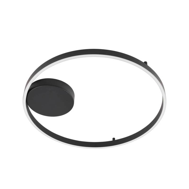 Lucande LED Smart Home Deckenlampe Moise 10039435 Dimmbar mit Leselampe Modern in Schwarz aus Aluminium 1-flammig Wohnzimmerleuchte von LUCANDE