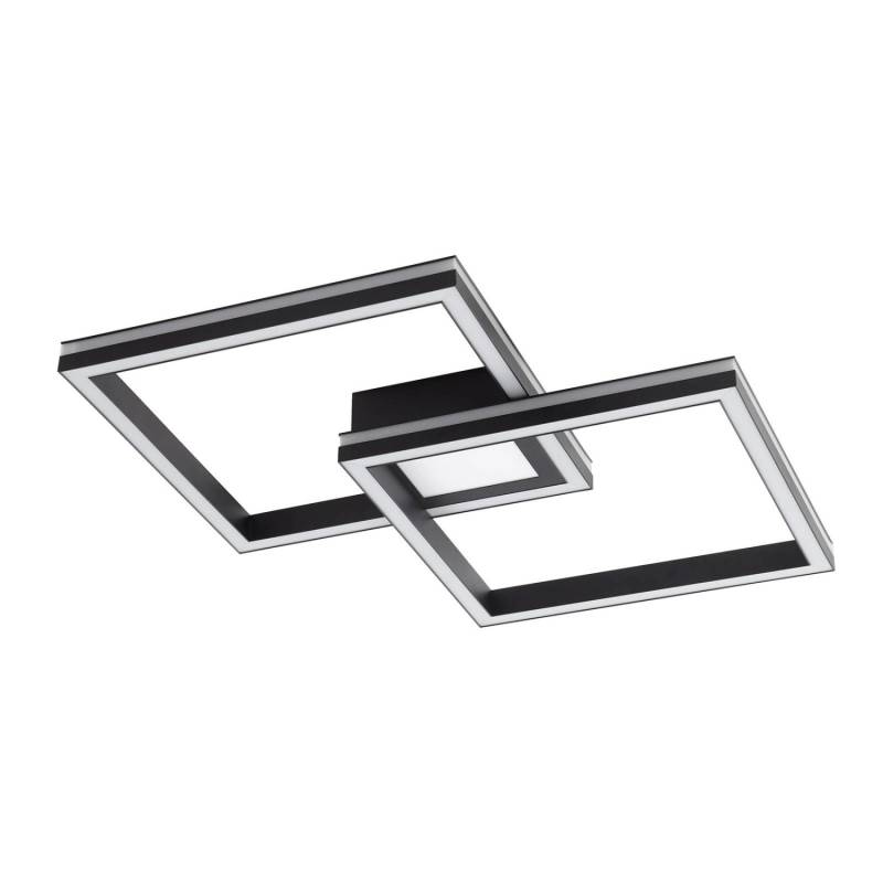 Lucande LED Smart Home Deckenlampe Tjado 10013010 Dimmbar mit Leselampe Modern in Schwarz aus Metall 2-flammig Wohnzimmerleuchte von LUCANDE