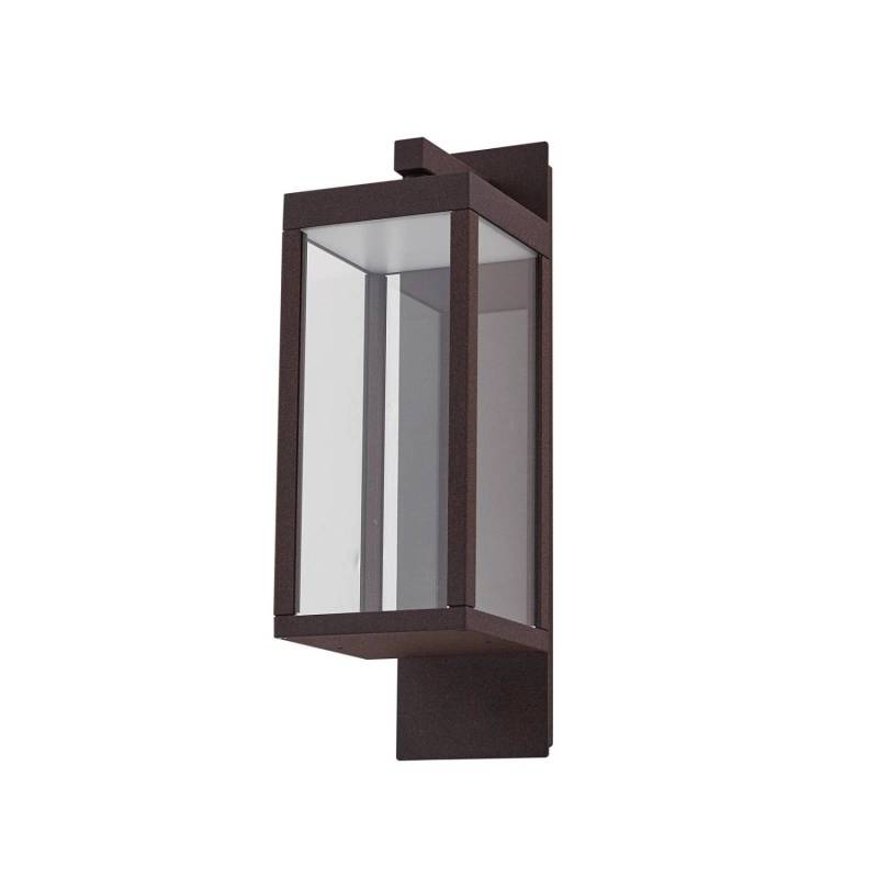Lucande LED Wandleuchte Außen Ferdinand 10034904 Spritzwassergeschützt Modern in Braun aus Aluminium 1-flammig von LUCANDE