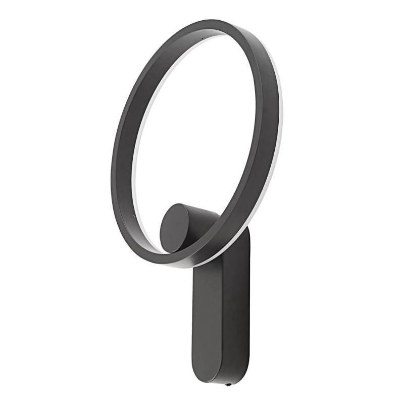 Lucande LED Wandleuchte Wandlampe Innen Yekta 10010698 Dimmbar Design Modern in Schwarz aus Metall 1-flammig Wohnzimmerleuchte von LUCANDE