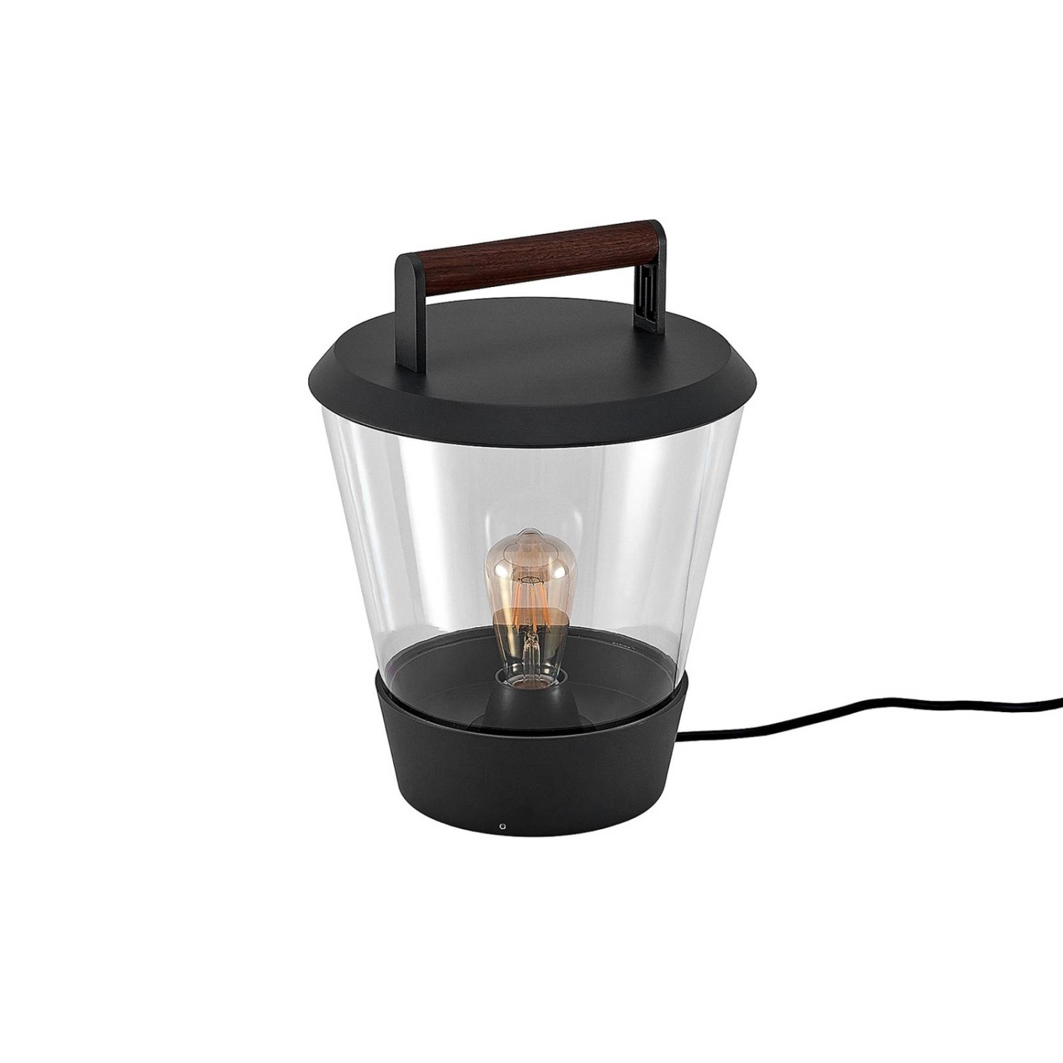 Lucande Larkyn 9617052 Spritzwassergeschützt Modern in Schwarz aus Aluminium 1-flammig E27 von LUCANDE