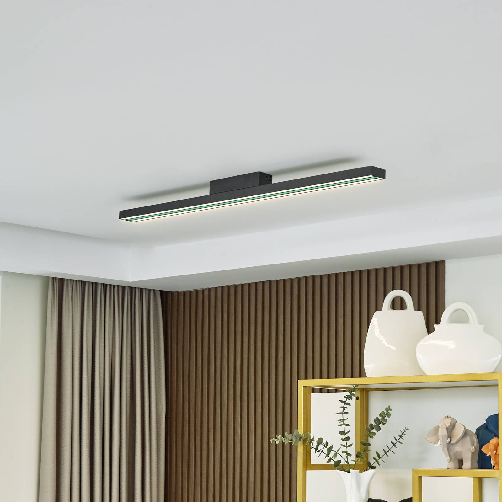 Lucande Smart LED-Deckenlampe Leicy schwarz 5,8 cm RGB CCT Lucande Smart LED-Deckenlampe Leicy schwarz 5,8 cm RGB CCT von LUCANDE